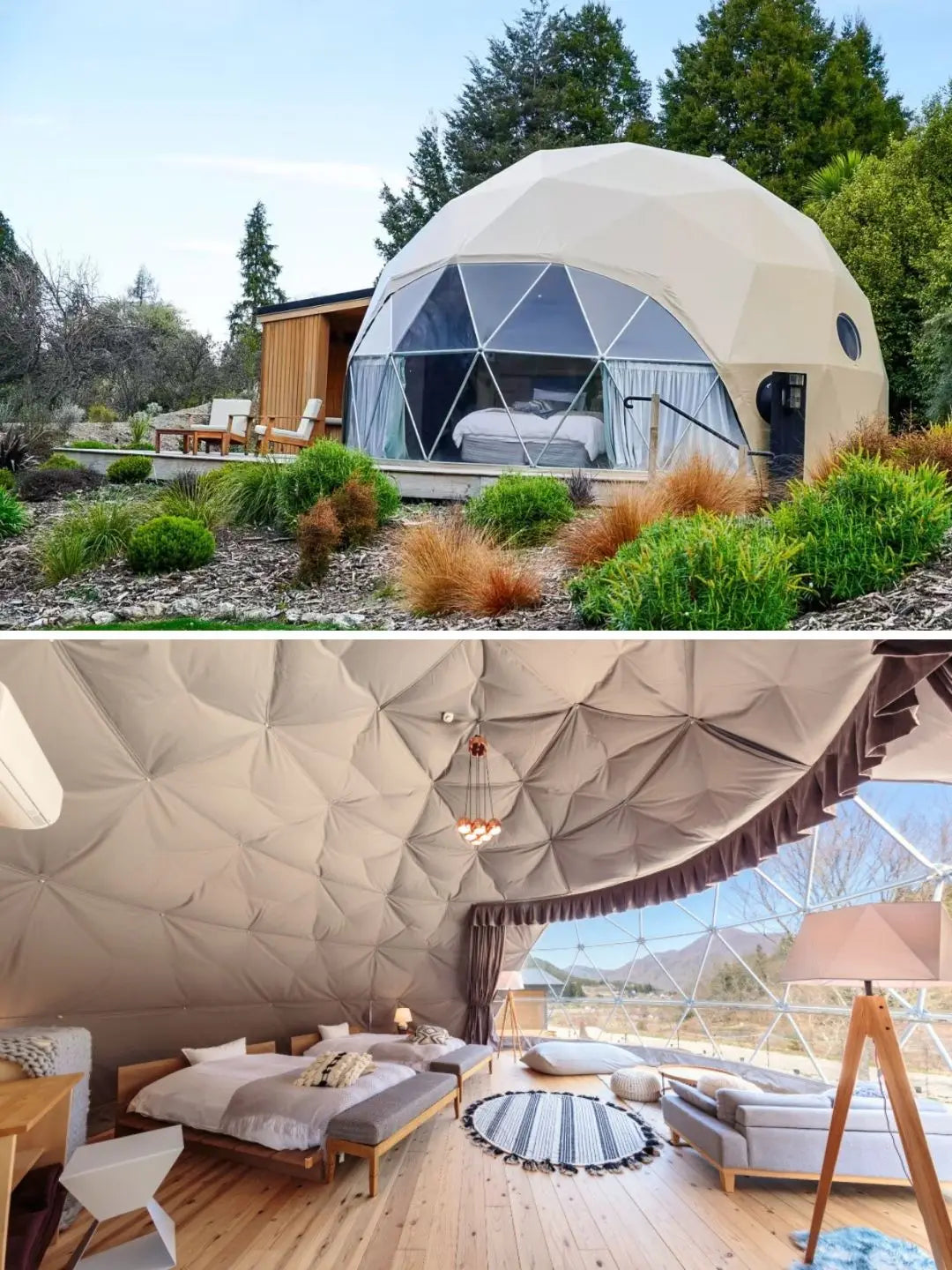 Luxury camping geodesic dome house hemispherical house PVC geodesic dome tent camping dome tent hotel tent for glamping resort