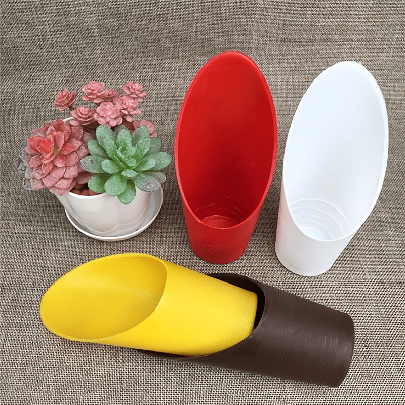 1pc Plastic Durable Bucket Spade Potting Cylinder Spade Soil Cup Succulent Plant Soil Spade Gardening Tools