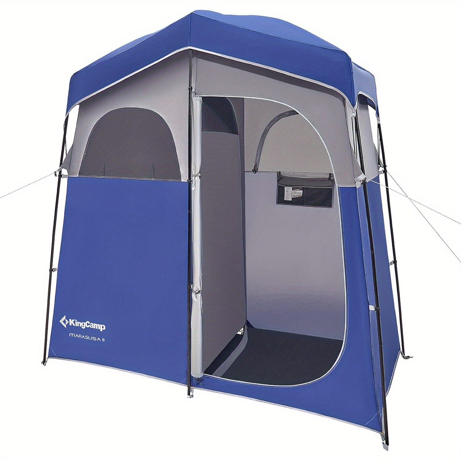 KingCamp Camping Shower Tent Oversize Space Privacy Tent Portable Outdoor Shower Tents for Camping with Floor Changing Tent Dressing Room Easy Set Up Shower Privacy Shelter 2 Rooms Toilet Tent