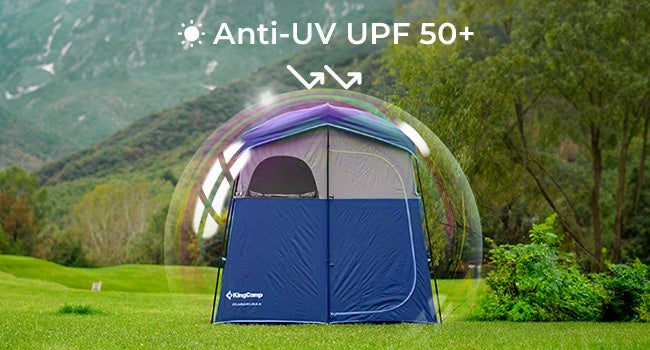 KingCamp Camping Shower Tent Oversize Space Privacy Tent Portable Outdoor Shower Tents for Camping with Floor Changing Tent Dressing Room Easy Set Up Shower Privacy Shelter 2 Rooms Toilet Tent