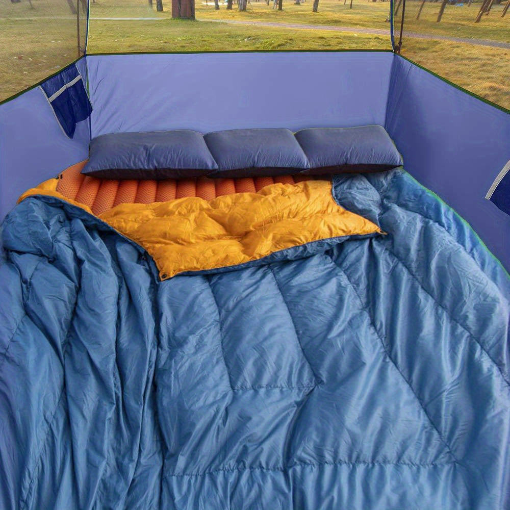 Camping Tent 3 Person Tent - Dome Tents for Camping, Waterproof Windproof Backpacking Tent, Easy Set up Small Lightweight Tents, for All Seasons Hiking Beach Outdoor with 3 Mesh Windows Blue