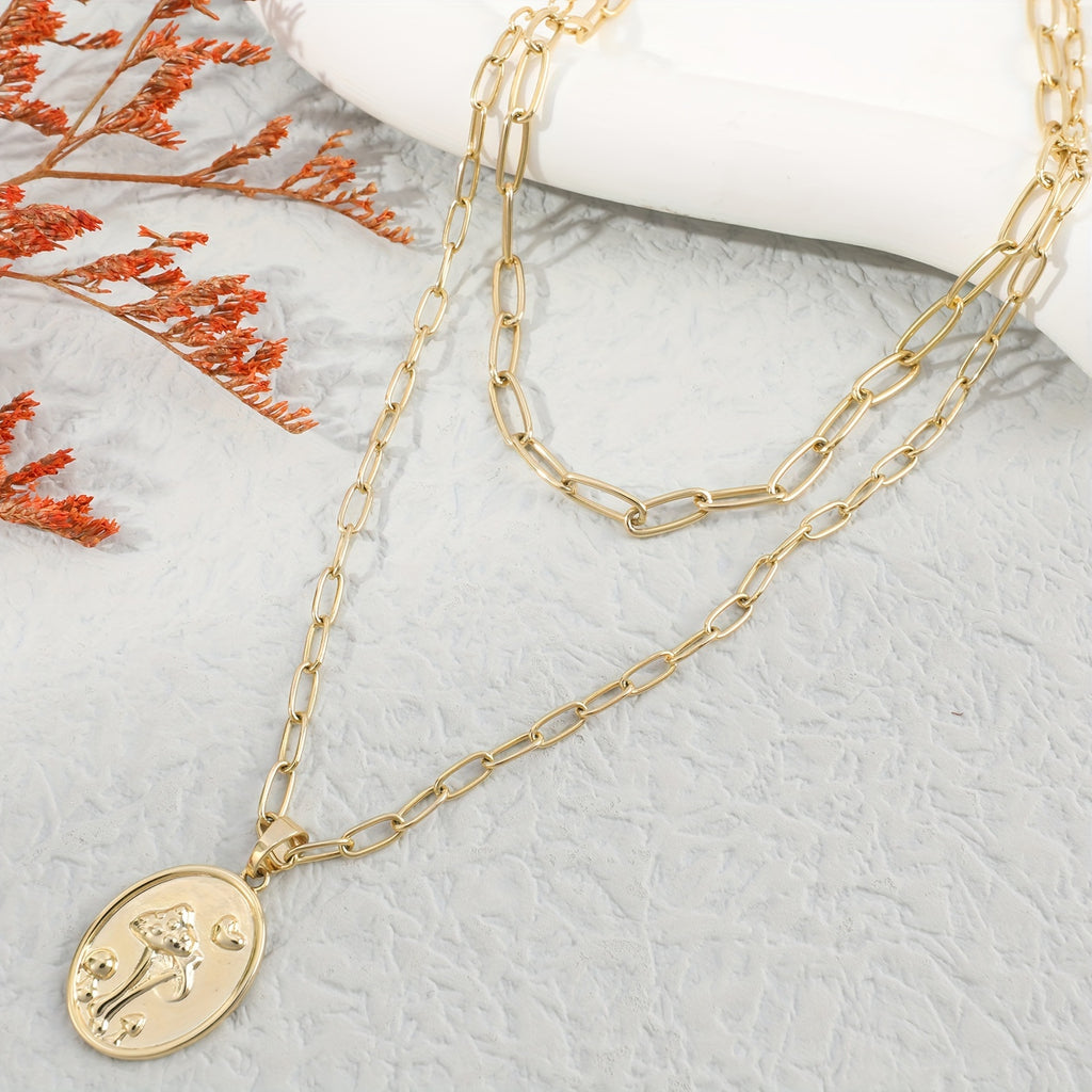 Women Necklace, Ladies Constellation Pendant Golden Necklace, Women's Jewelry Accessories, Party Jewelry Gifts, Gifts For Her, Ladies Fashion Pendant Necklace