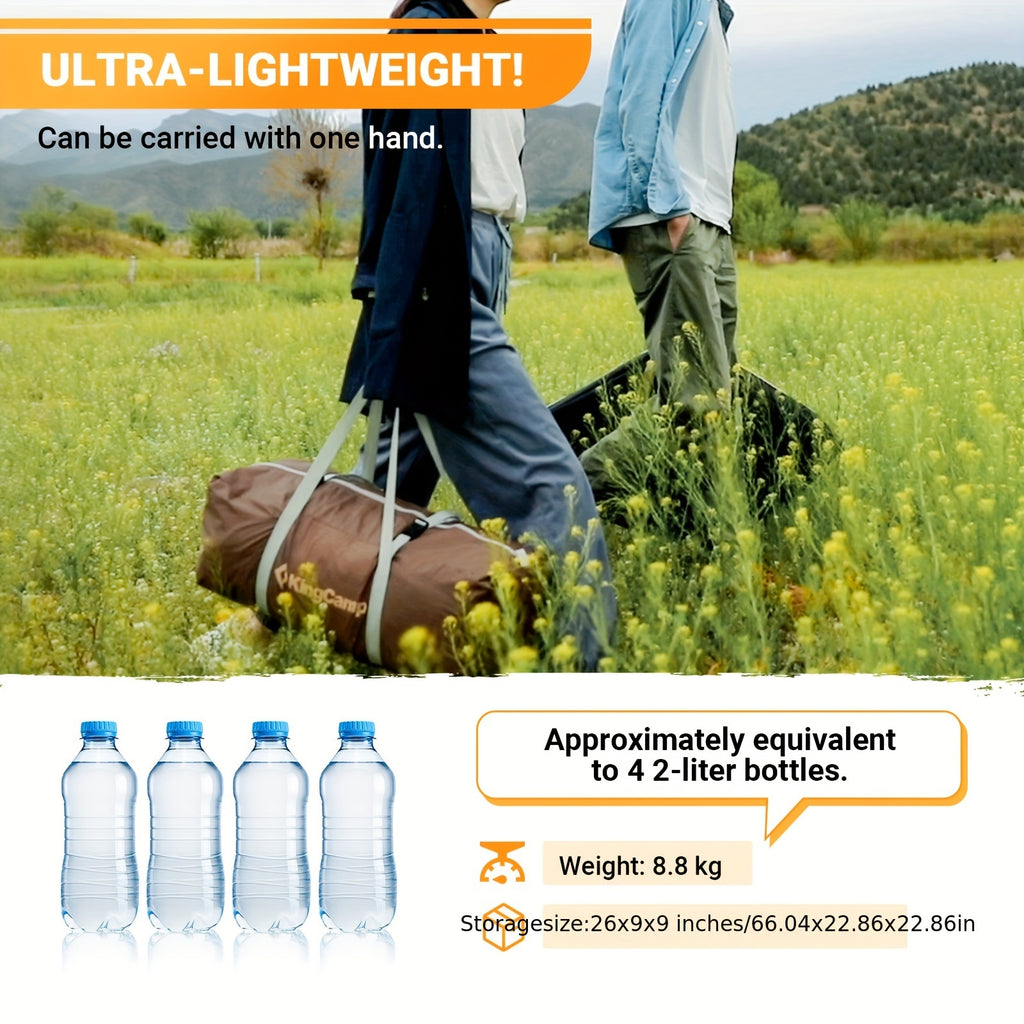 KingCamp Camping Tent 5-6 Person 4 Season Double Layers Waterproof Anti-UV Windproof Tents Family Outdoor Camping Tent