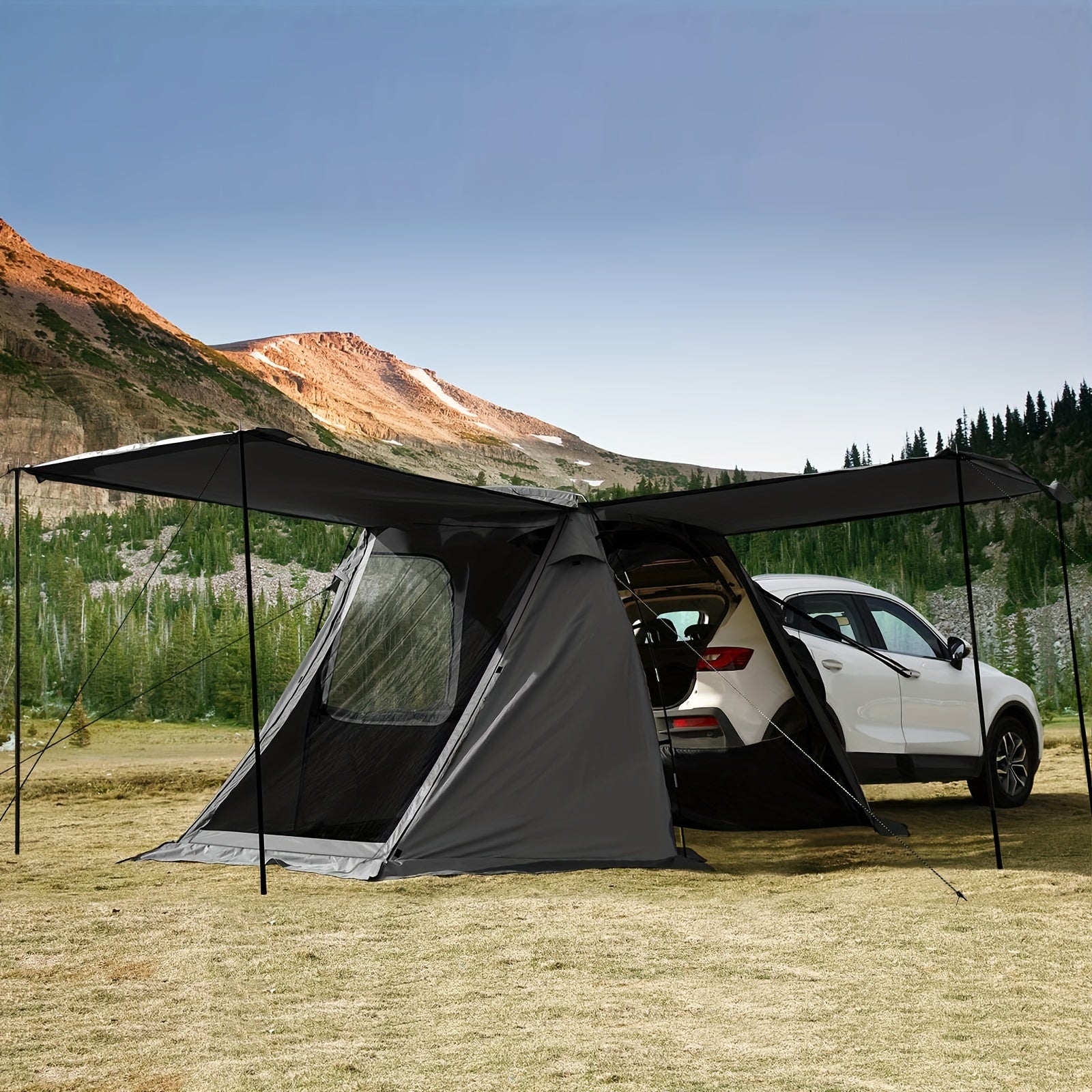 SUV Car Tent, Tailgate Shade Awning Tent for Camping, Vehicle Camping Tents Outdoor Travel