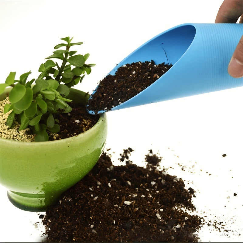 1pc Plastic Durable Bucket Spade Potting Cylinder Spade Soil Cup Succulent Plant Soil Spade Gardening Tools