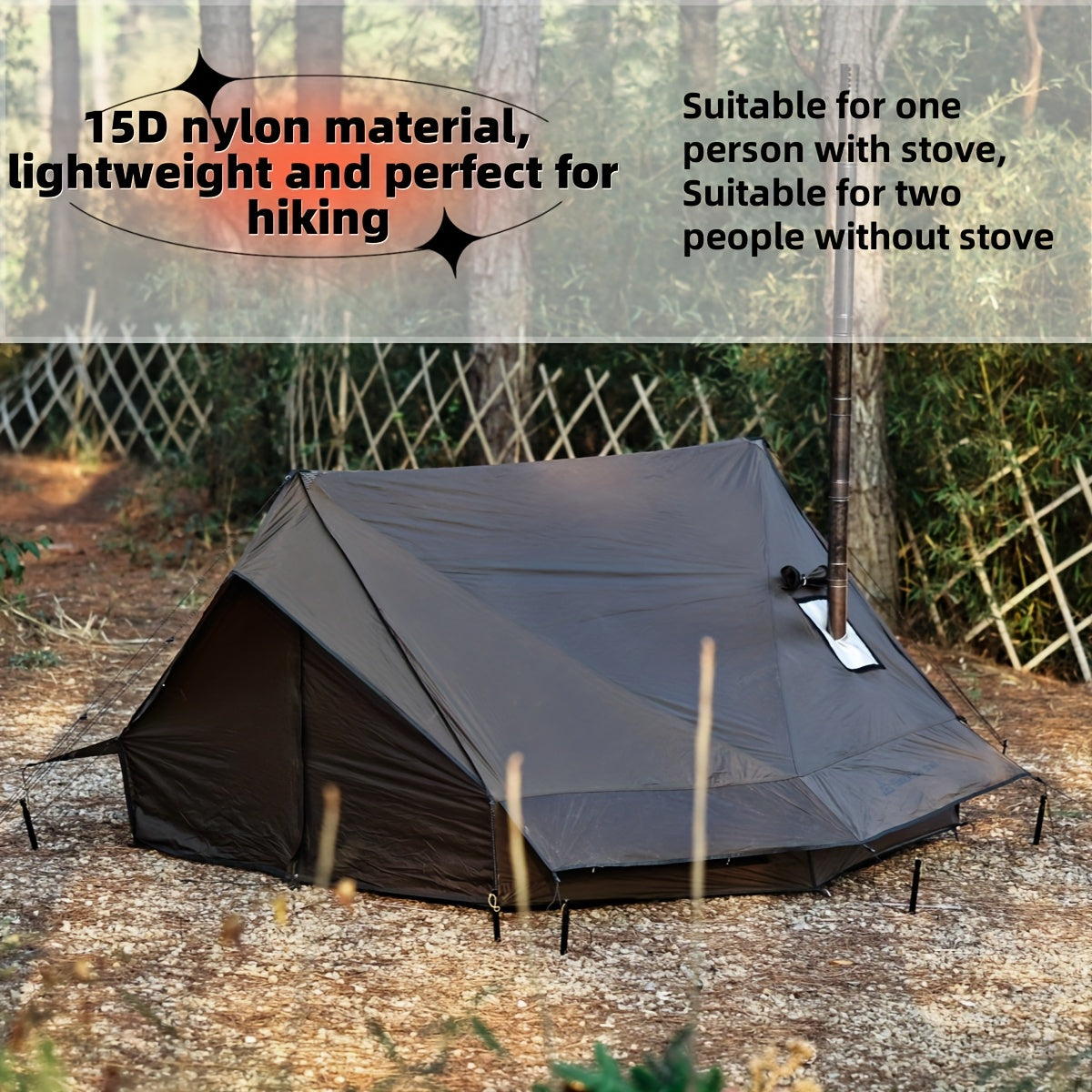 Cottage Tent -1-2 Person Hot Tent With Stove Jack - 4 Season Winter Camping Tent, Waterproof & Windproof, Lightweight 82x59x47 Inches | Ideal For Backpacking, Camping, Hiking, Hunting, Fishing | Hot Tent, Hot Tents For Campin