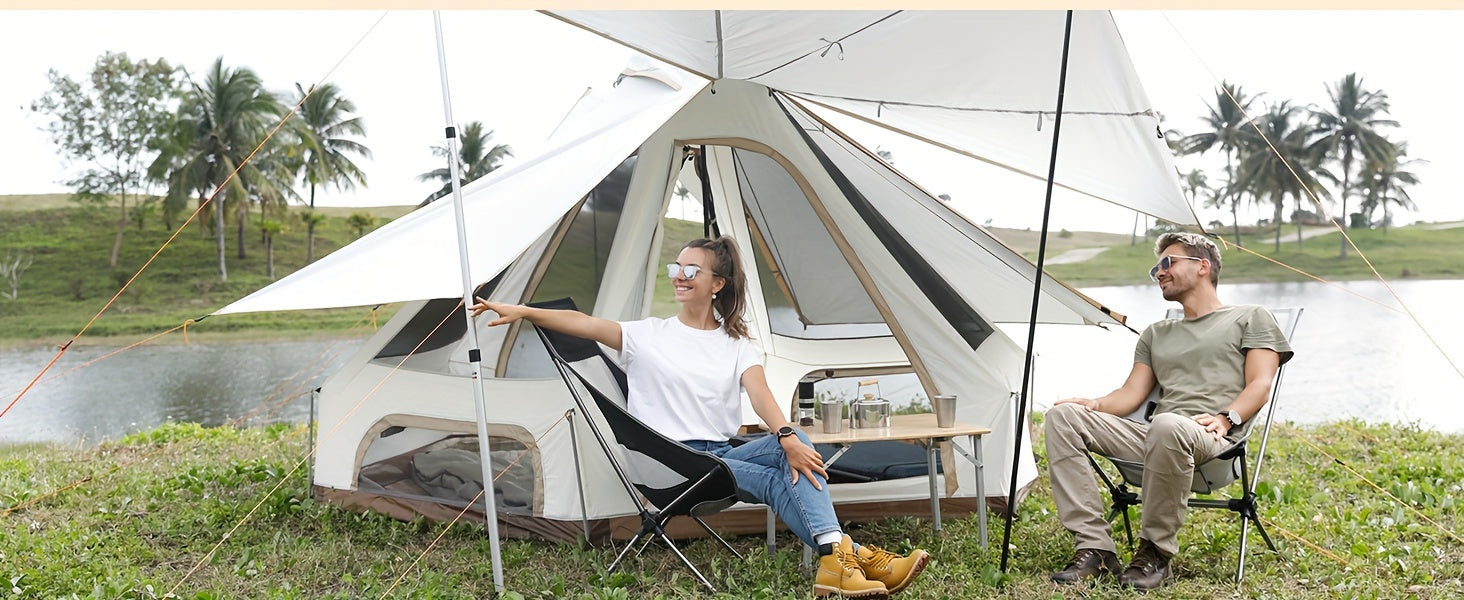 KingCamp Camping Tent 5-6 Person 4 Season Double Layers Waterproof Anti-UV Windproof Tents Family Outdoor Camping Tent