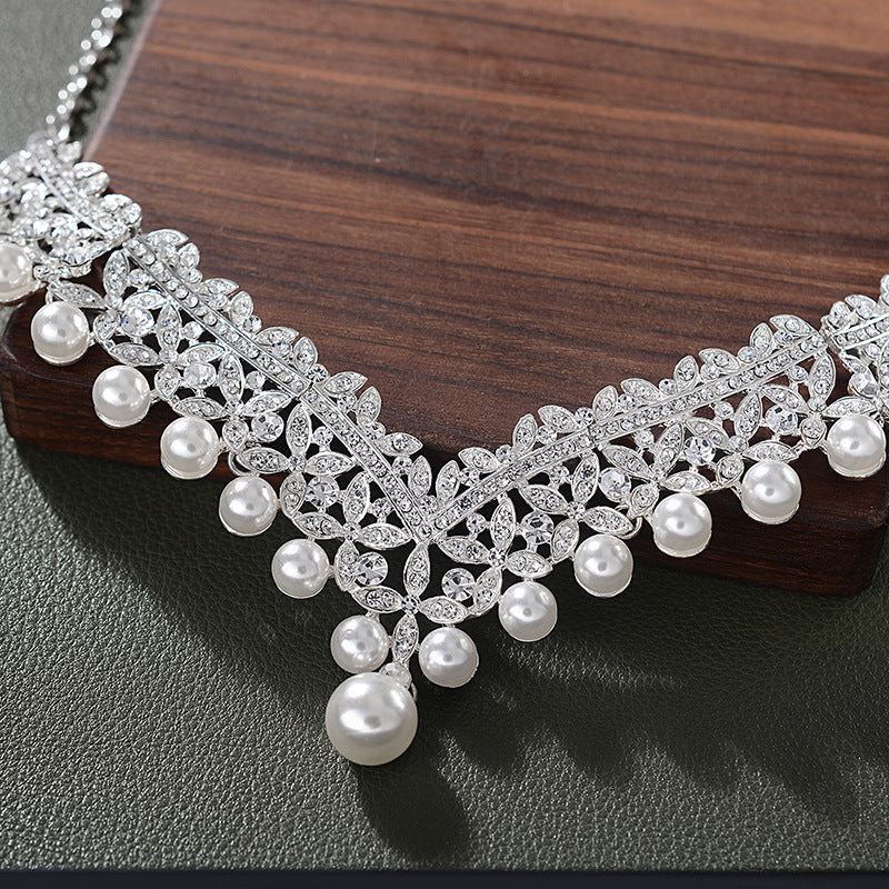 Wedding Jewelry Sets for Bride Bridesmaid Women Necklace Earrings Set Gift for Mother Friend Wife Daughter Sister Party Prom Jewelry