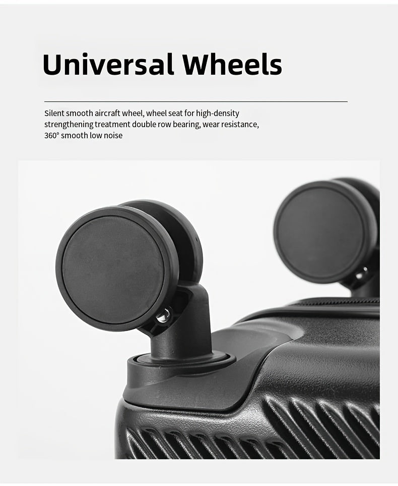 1pc 20/22/24/26 Inch Carry On Front Open Luggage, ABS+PC Suitcase, Travel Functional Boarding Case With Double Spinner Wheels, Lightweight Rolling Luggage With TSA Lock, Easy Maneuverability For Stress-Free Travel Experience