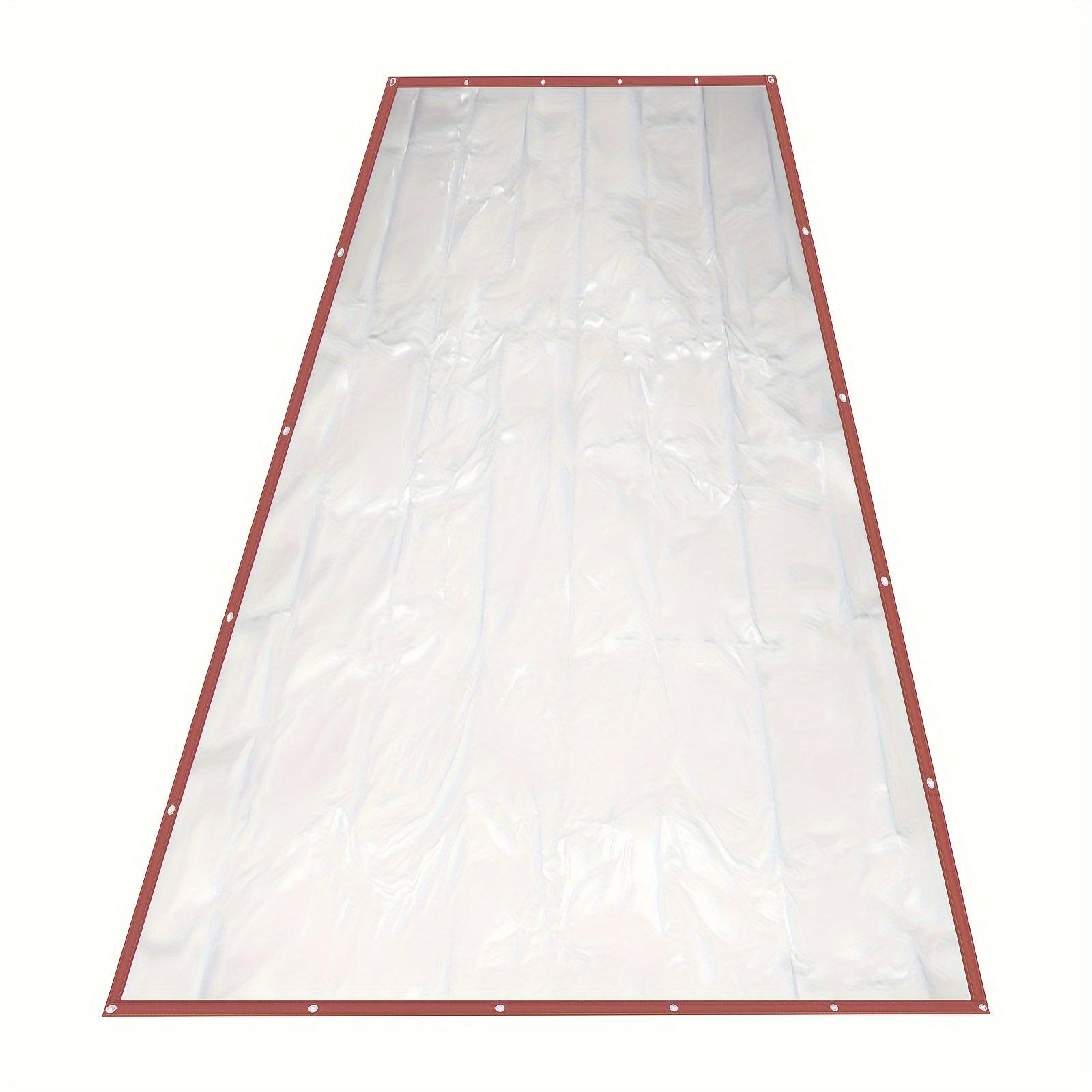8x20 Ft Clear Vinyl Curtains - Waterproof, Commercial-Grade, Patio Winter Awning, PVC Porch Curtains for Tents, Awnings, Canopies, Brown Color