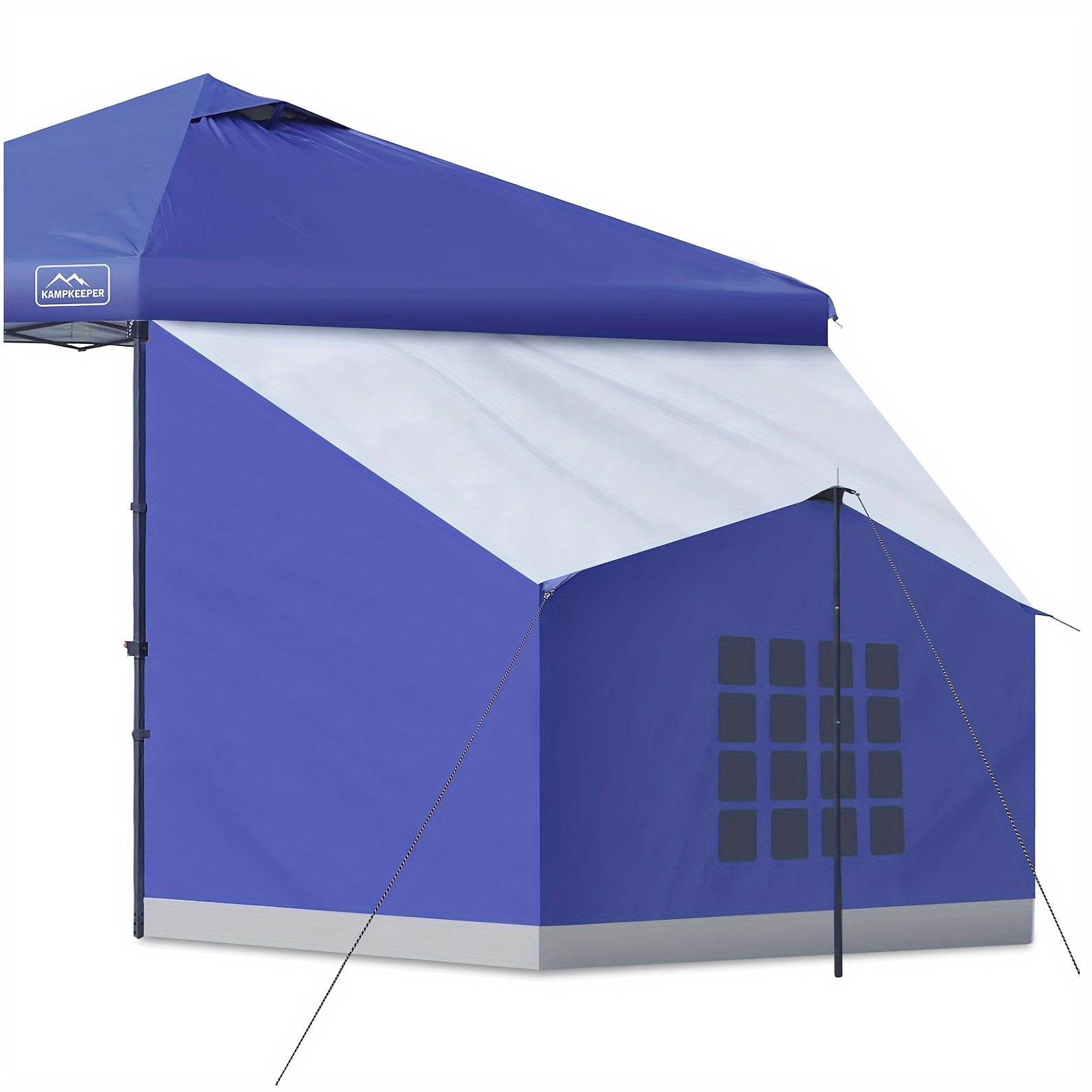 KAMPKEEPER Side Tent, Camping Tent For 10' X 10' Pop Up Canopy, Easy Set Up Gazebo, Compatible With 10' Wide Tents (Blue) Only Side Tent