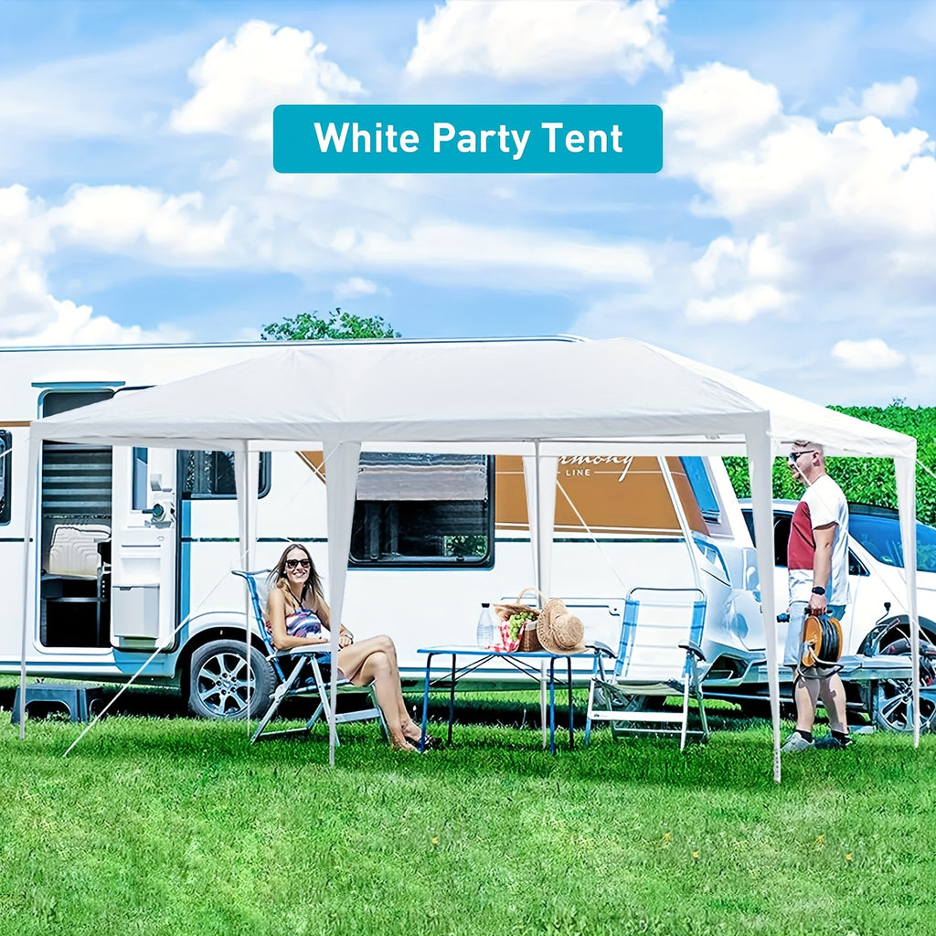 ANTSKU 10'x20' Outdoor Party Tent, Large Wedding Birthday Tents for Parties, White Canopy Tent with 4 Removable Sidewalls & Transparent Windows, Outside Gazebo Event Tent for Garden, Patio and Backyard