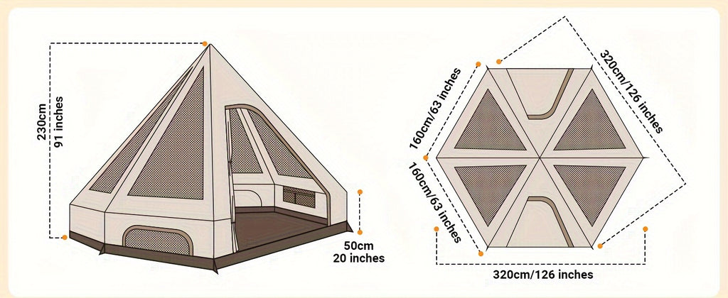 KingCamp Camping Tent 5-6 Person 4 Season Double Layers Waterproof Anti-UV Windproof Tents Family Outdoor Camping Tent