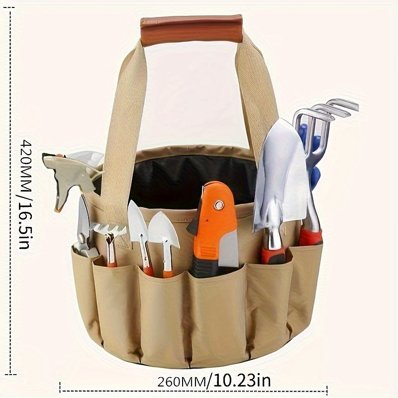 Garden Tool Set, 10 Piece Aluminum Hand Tool Kit, Garden Canvas Apron with Storage Pocket, Outdoor Tool, Heavy Duty Gardening Work Set with Ergonomic Handle, Gardening Tools for women men