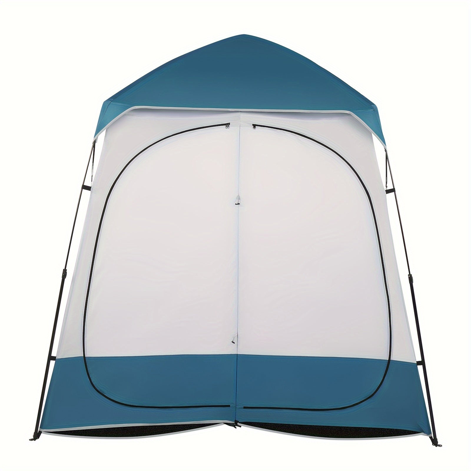2-Person Pop-Up Dressing Tent - Portable Bathroom Shelter with Toilet, Lightweight Oxford Cloth Changing Tent for Camping, Beach, RV - Easy Setup Outdoor Privacy Tent (Blue/White), Tents for Outside Party, High Quality Cover