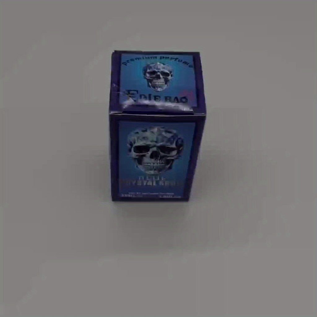 Blue Skull Men’s Cologne - 30ml/1.01fl.oz, Long-Lasting Woody Scent, Alcohol-Free Perfume Oil, Portable & Stylish Design for Business Trips or Everyday Use, Business Trip Cologne | Unique Cologne Bottle | Longlasting Scent