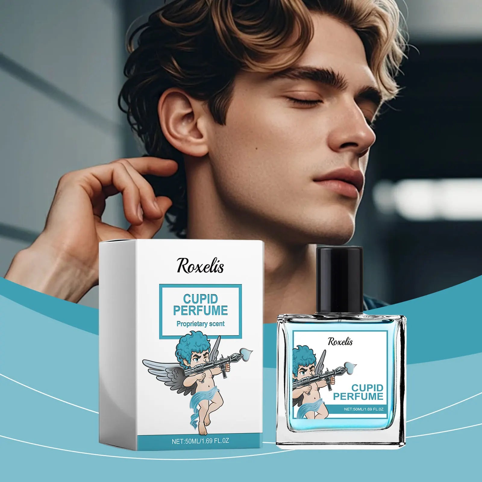 Roxelis 50ml Cologne Cupid Charm Perfume Natural Fragrance Flirting Long Lasting Pheromone Romantic Dating Atmosphere Perfume