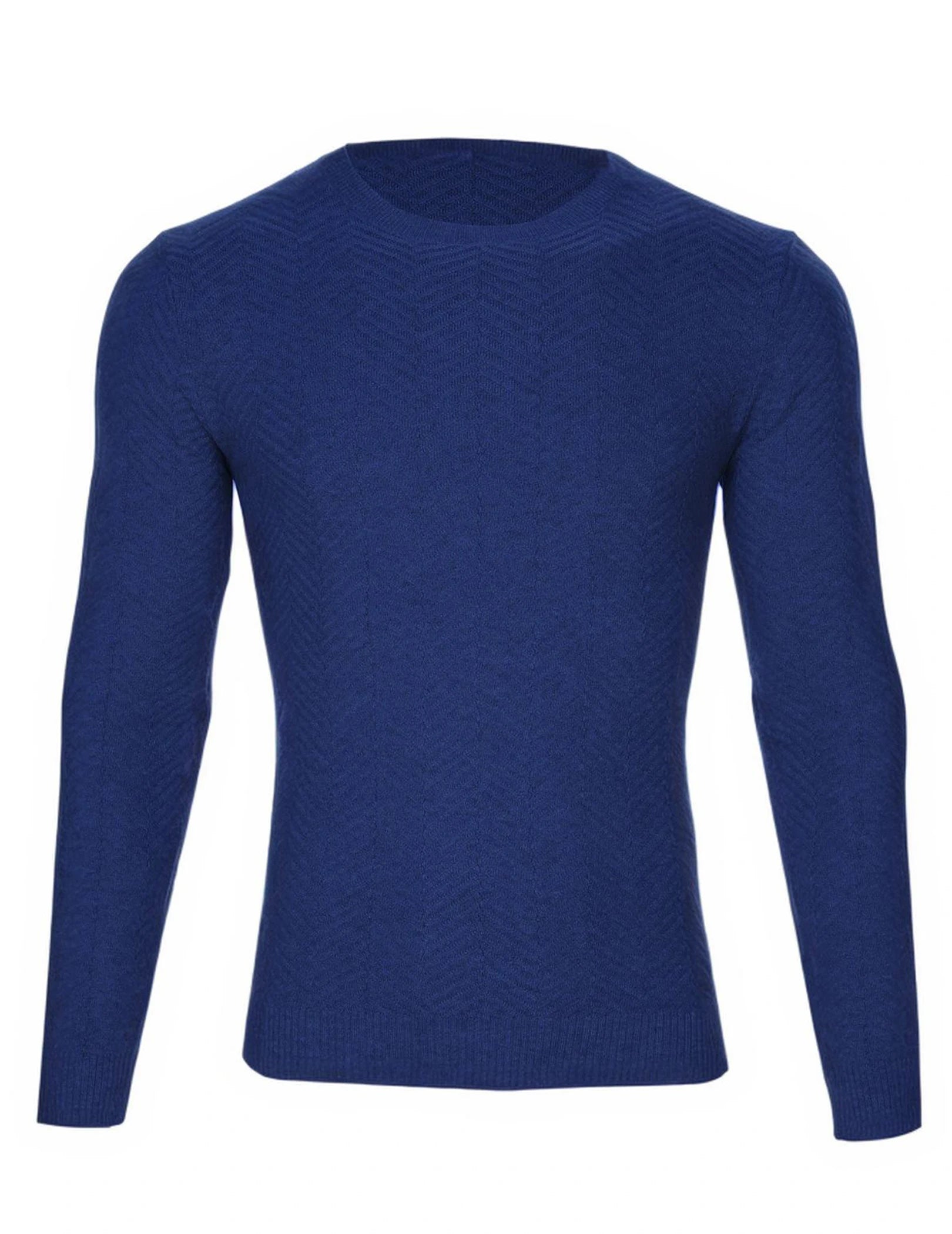 Men's Crew Neck Textured Pullover Sweater, Long Sleeve, Comfortable and Warm, Classic Design for Fall and Winter