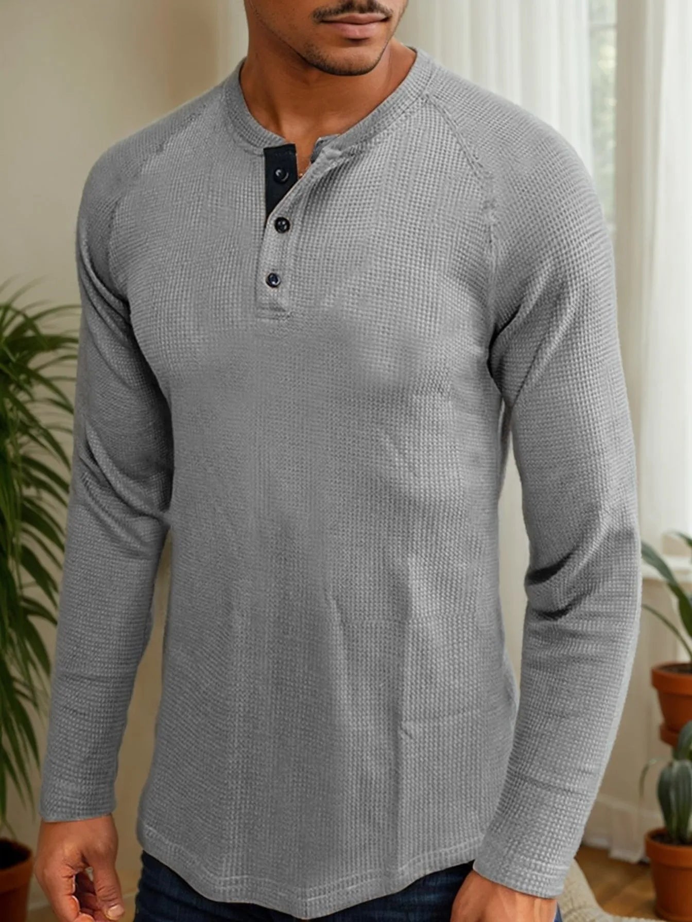 Men's Casual Raglan Long Sleeve Knit Sweater, Comfortable and Breathable, Stylish and Versatile, Perfect for Everyday Wear