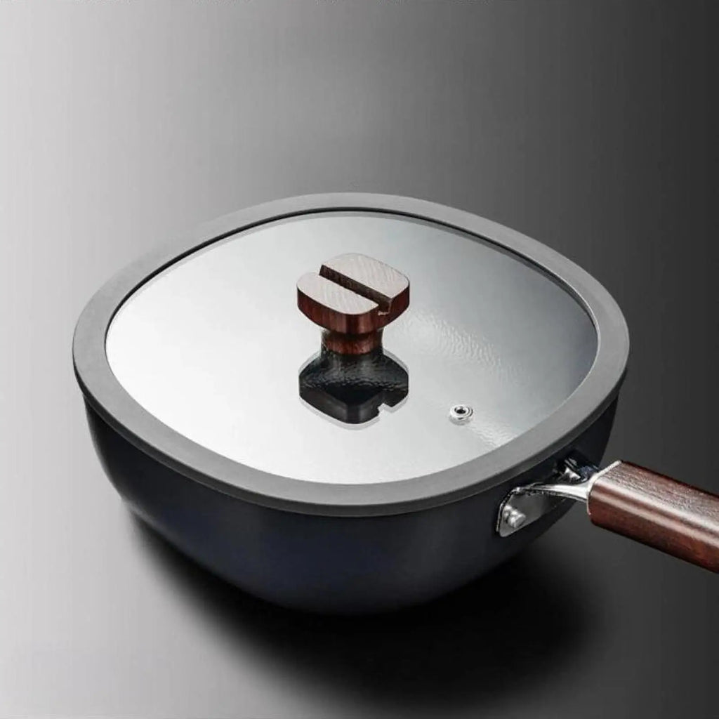 30cm/24cm Iron Flat Bottomed Frying Pan Non Stick Square Pot Stir Fry Pot Household Kitchen Gas Stove Universal Pan Cookware