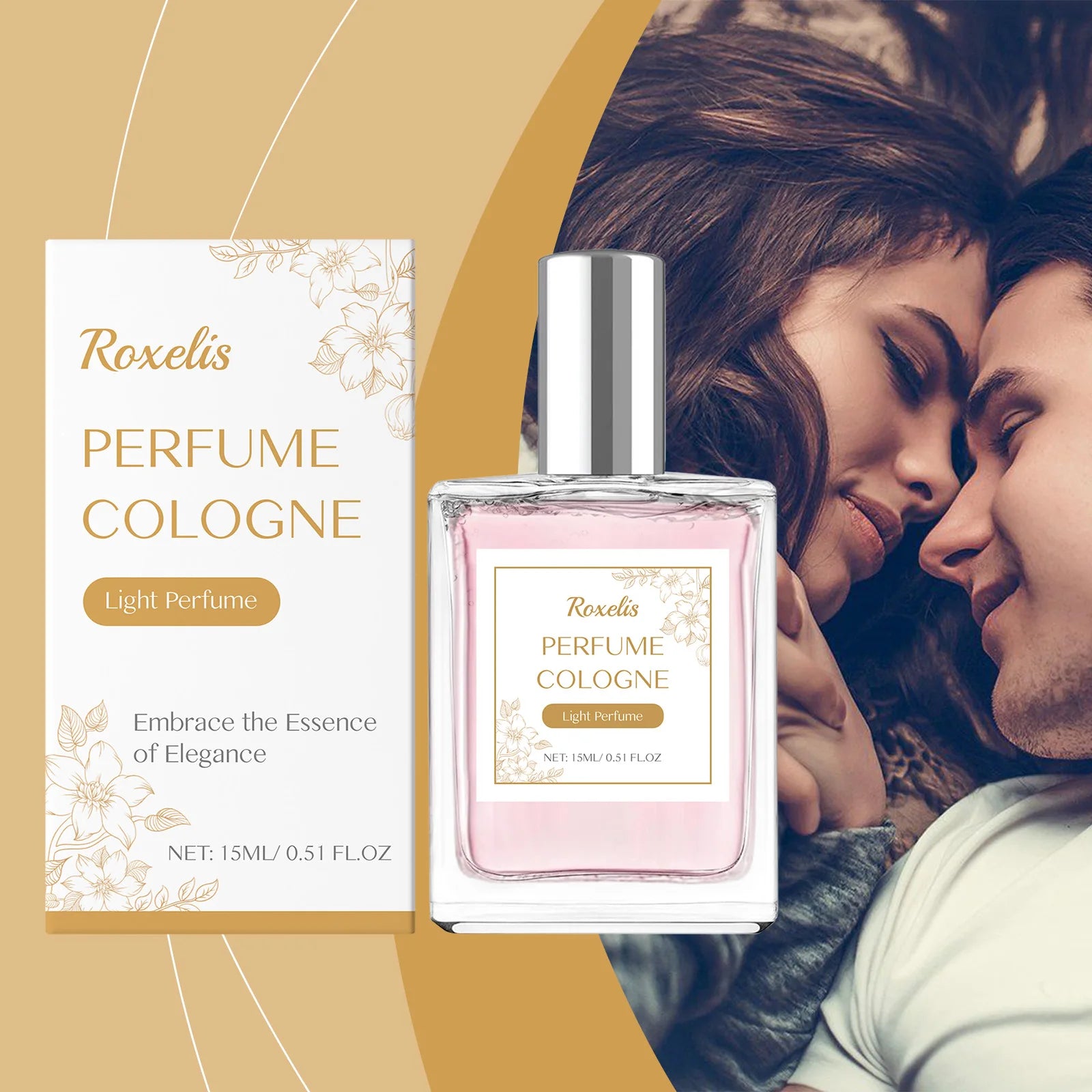 Roxelis 15ml Cologne Charming Perfume Pheromone Long Lasting Fragrance Flirting Dating Elegant Lady Refreshing Body Perfume