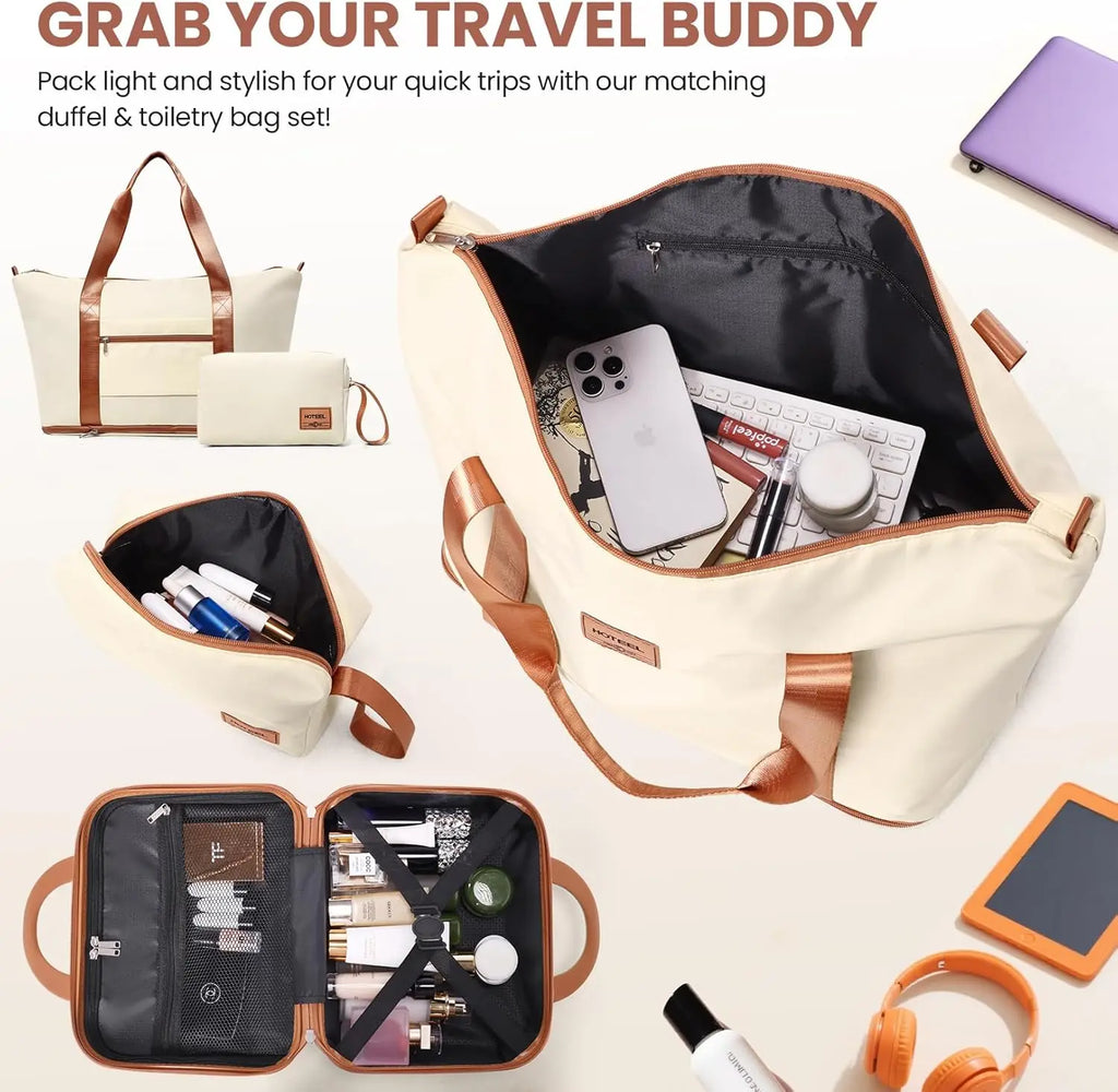 4 Piece Luggage Set Carry On ABS+PC Hard Shell Suitcase Travel Packing Box With Spinner Wheels & TSA Lock For Business Trip