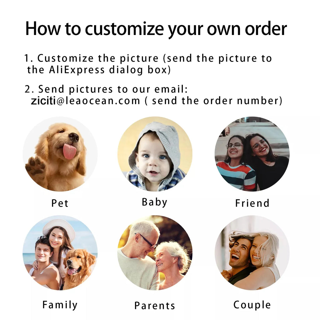 Dascusto Custom Projection Photo Ring Wedding Memory Bridal Romantic Rose Crown Projection Rings for Women Friend Ladies Gifts