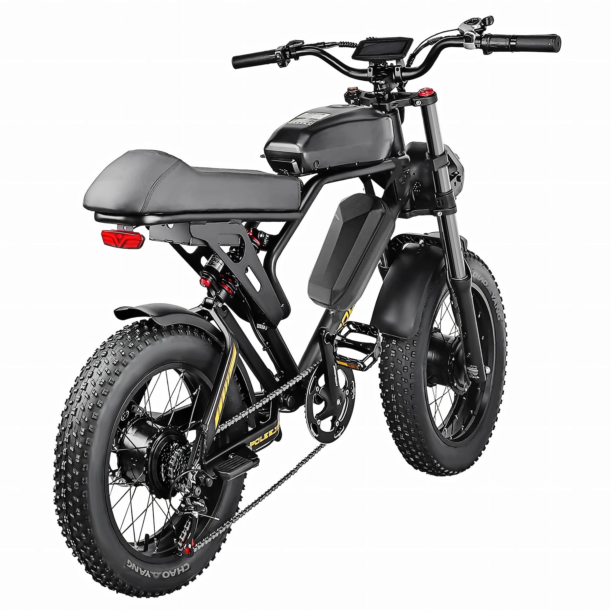 POLEEJIEK PLJ-F4 BLACK ELECTRIC BIKE 1500W*2 48V25.6AH seven-speed transmission Maximum range of 150km and speed of 60km/h
