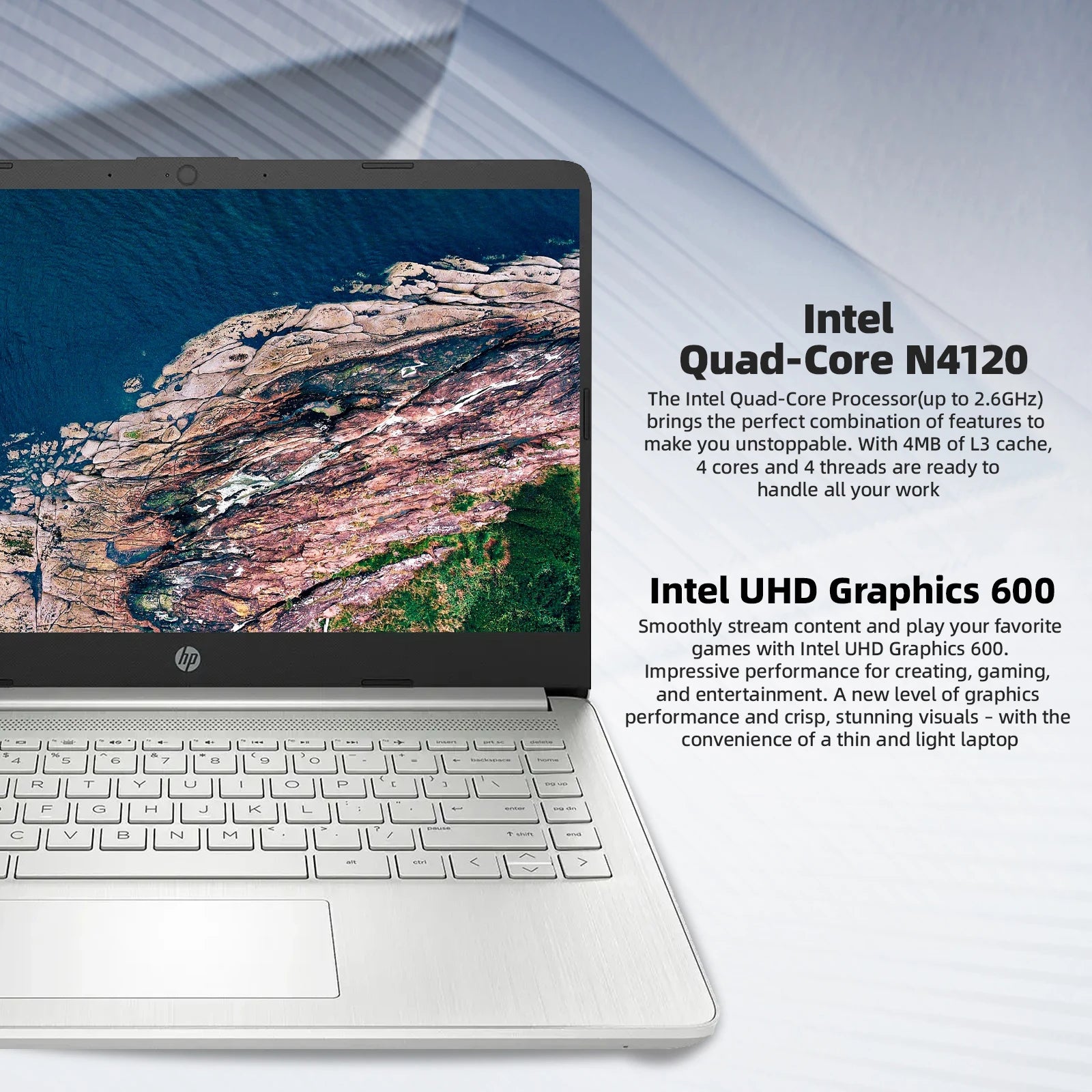 HP 14" Business Laptop,Intel Celeron N4120,16GB RAM,384GB Storage(128GB eMMC+256GB SD Card),1 Year Office 365