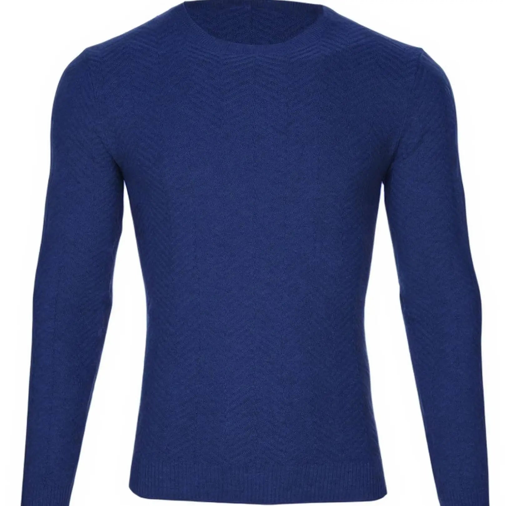 Men's Crew Neck Textured Pullover Sweater, Long Sleeve, Comfortable and Warm, Classic Design for Fall and Winter
