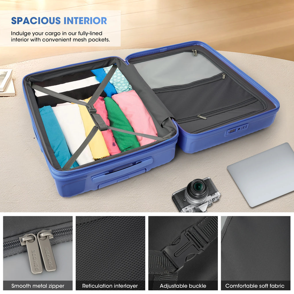 28inch Expandable Luggage Set Fashion Durable, Lightweight, And Secure Travel Companion With Spinner Wheels, TSA Lock, And Multi