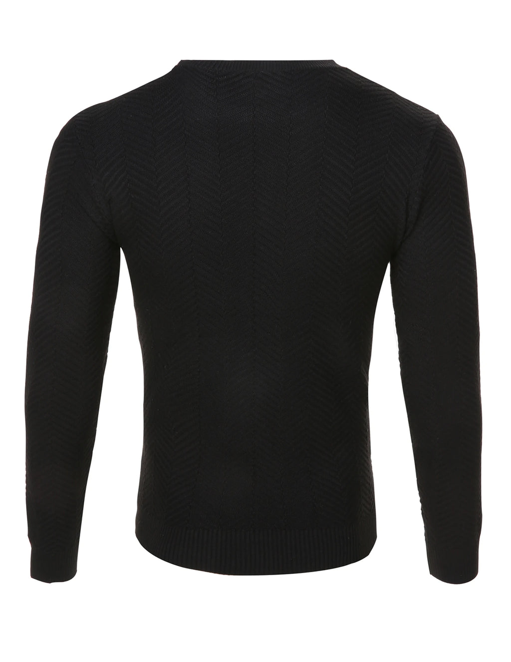 Men's Crew Neck Textured Pullover Sweater, Long Sleeve, Comfortable and Warm, Classic Design for Fall and Winter
