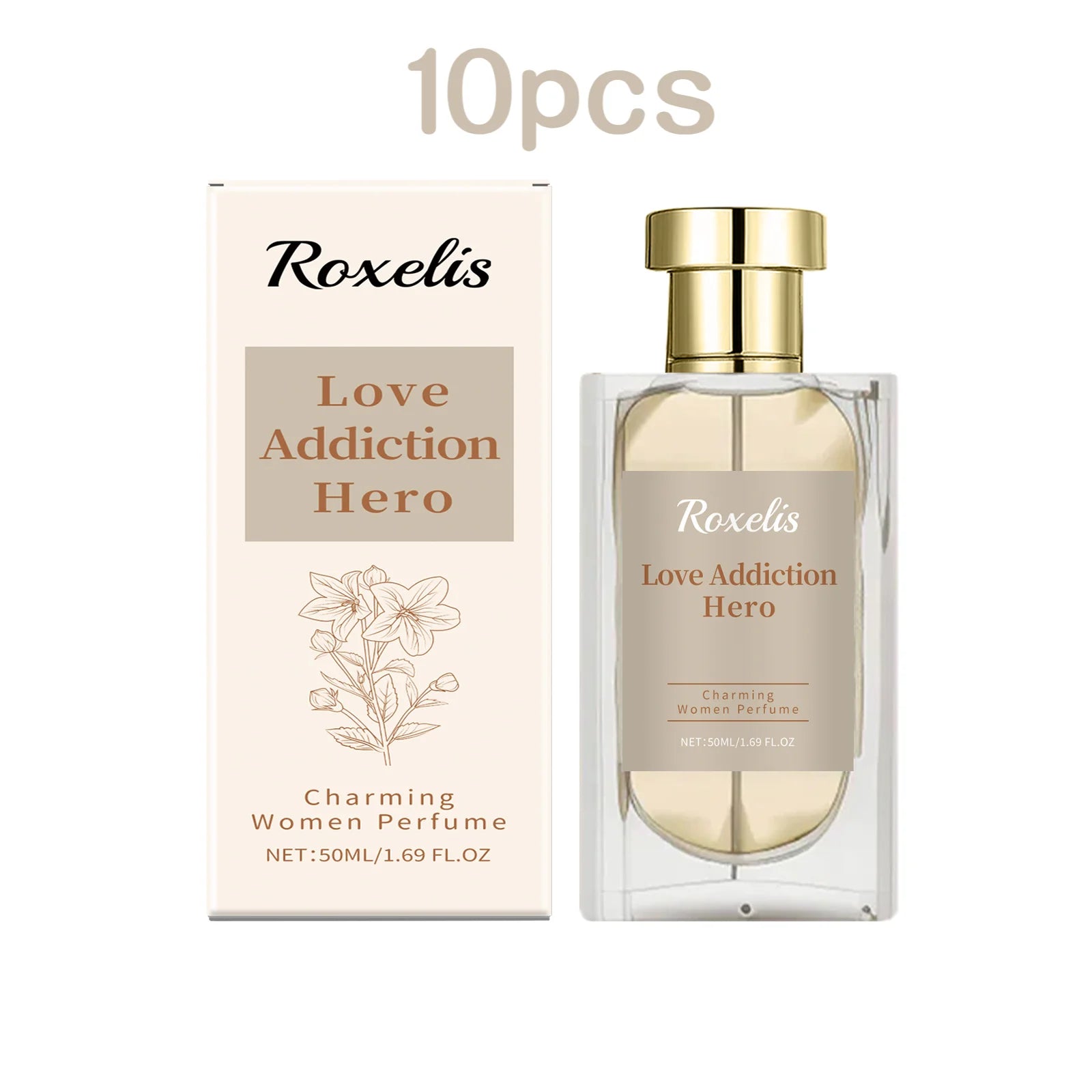 Roxelis 50ml Charming Women Perfume Long Lasting Floral Scent Dating Flirting Atmosphere Natural Fresh Glamour Body Mist Perfume
