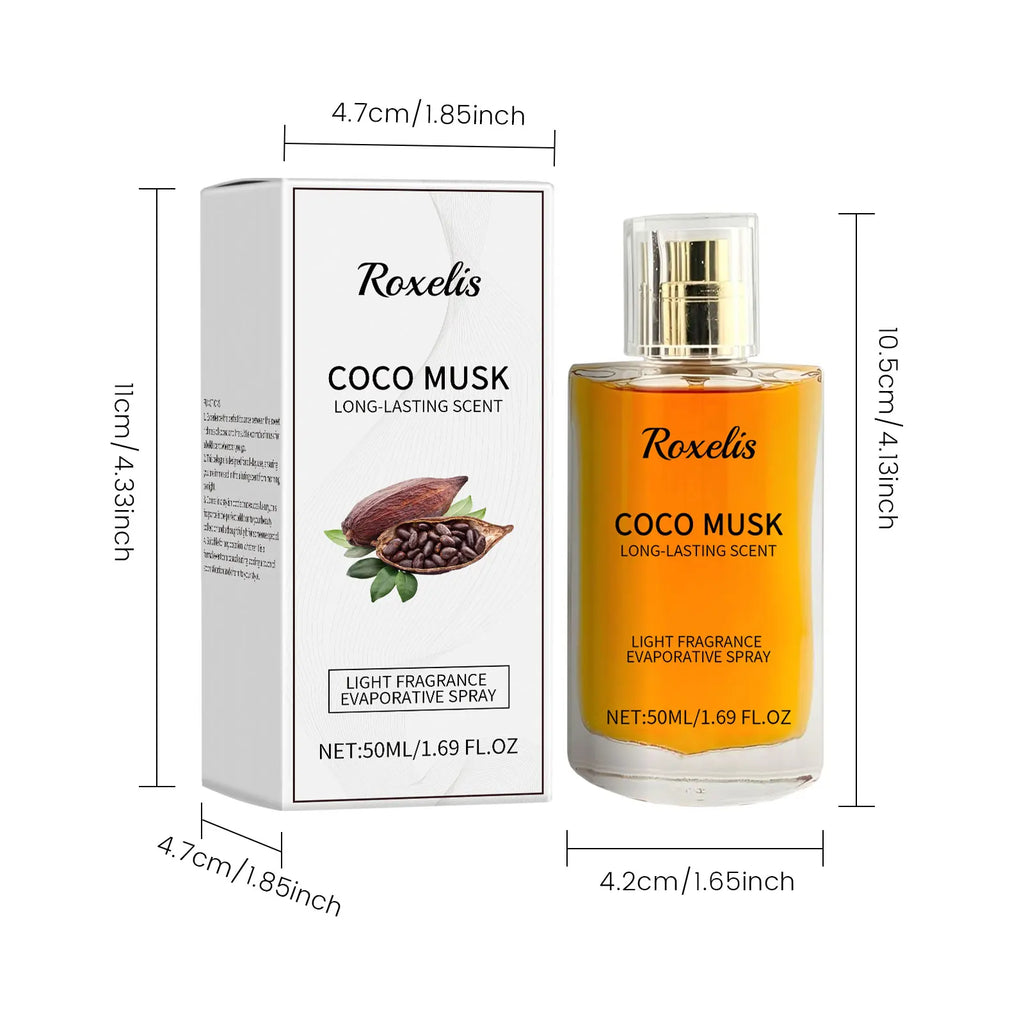 Roxelis 50ml Coco Musk Perfume Charming Cologne Lasting Pheromone Fragrance Freshing Dating Atmosphere Flirting Attract Perfume