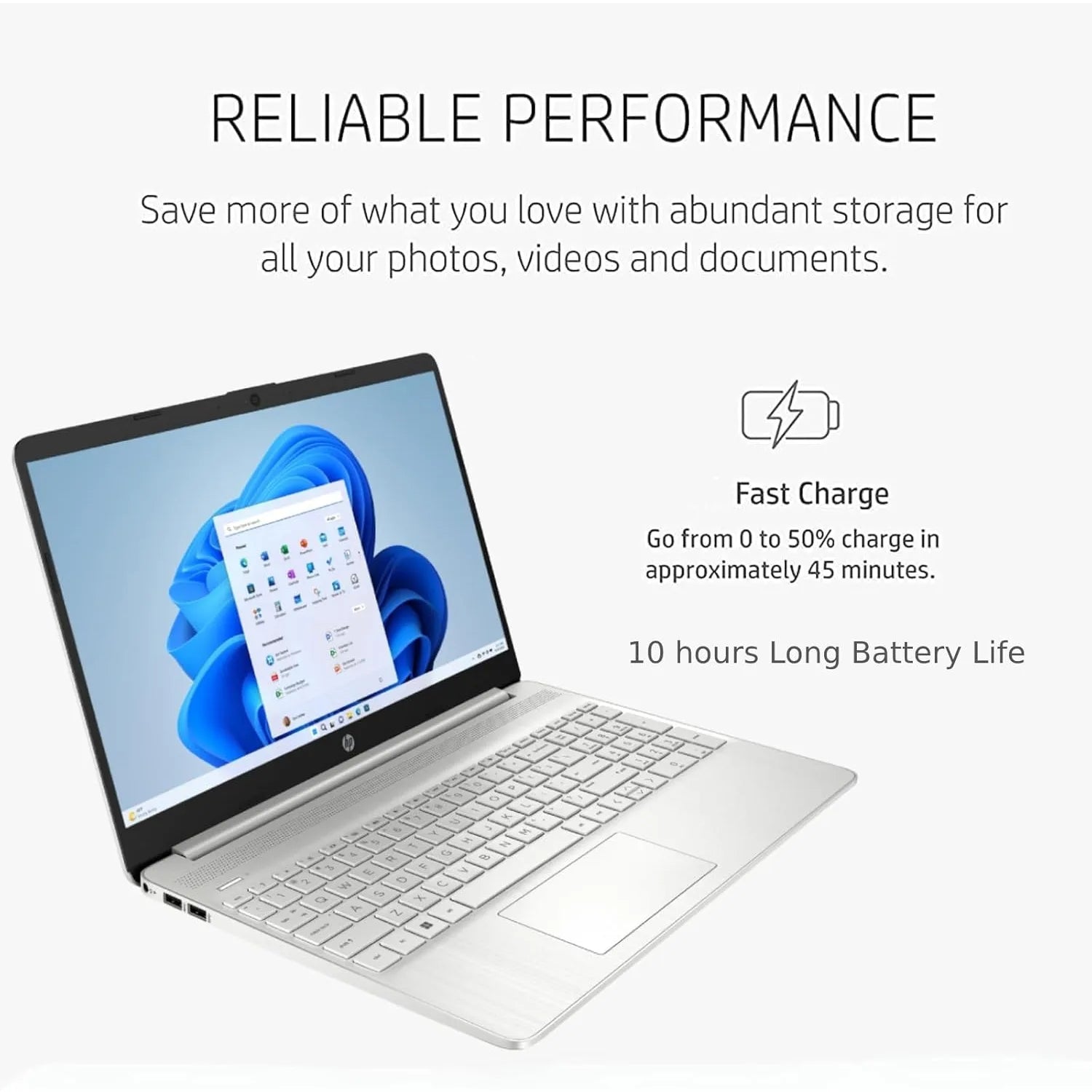 HP 15.6"HD Business Laptop,AMD Ryzen 3 5300U,32GB RAM,1TB SSD,Windows 11 Home,Natural Silver