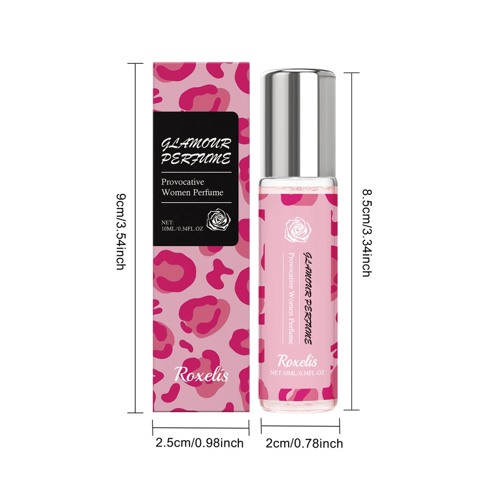 Roxelis 10ml Rose Glamour Perfume Roll-On Elegant Lady Lasting Fragrance Dating Alcohol-Free Refreshing Body Women Charm Perfume