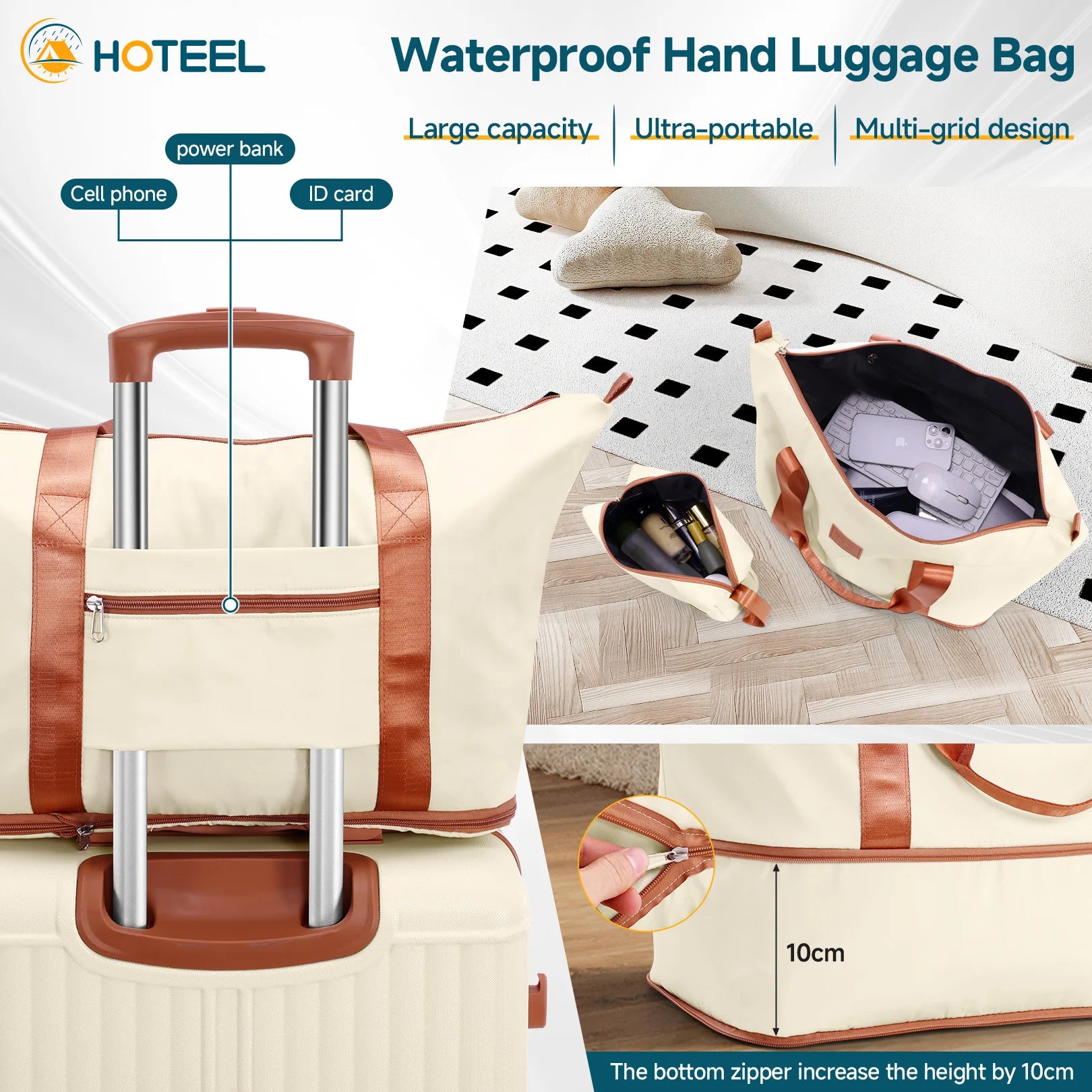 3 Piece Luggage Set With Spinner Wheels Carry On Suitcase Set Duffel&Toiletry Bag With TSA Lock ABS+PC For Business Travel