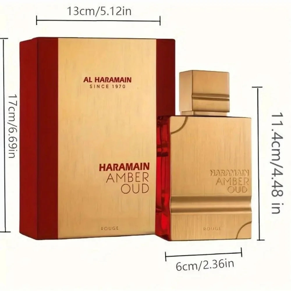 Al Haramain Amber Rouge Edition Eau De Toilette Spray Long-lasting Fragrance for Men And Women 2.0 OZ / 60ml Best Christmas Gift