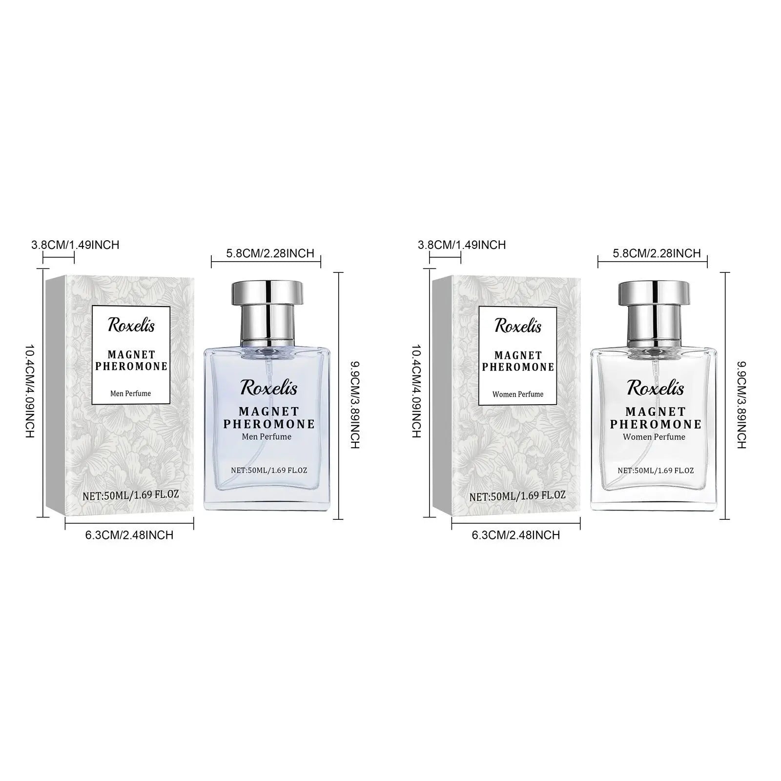 Roxelis 50ml Magnet Pheromone Perfume Men Women Lasting Fragrance Release Charming Dating Atmosphere Couple Gift Glamour Perfume