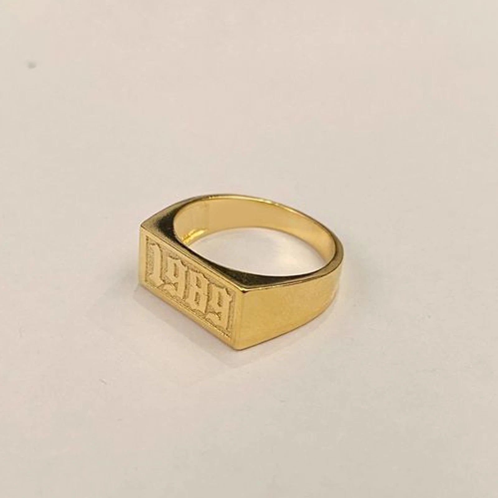 Custom 3D Wedding Ring For Couples Personalise Stainless steel 3D Ring Gold 18K Plated Custom Birthday fathers day gifts
