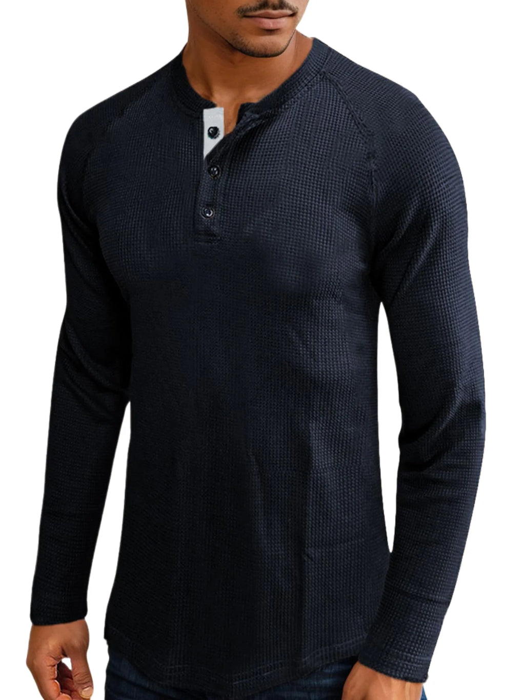 Men's Casual Raglan Long Sleeve Knit Sweater, Comfortable and Breathable, Stylish and Versatile, Perfect for Everyday Wear