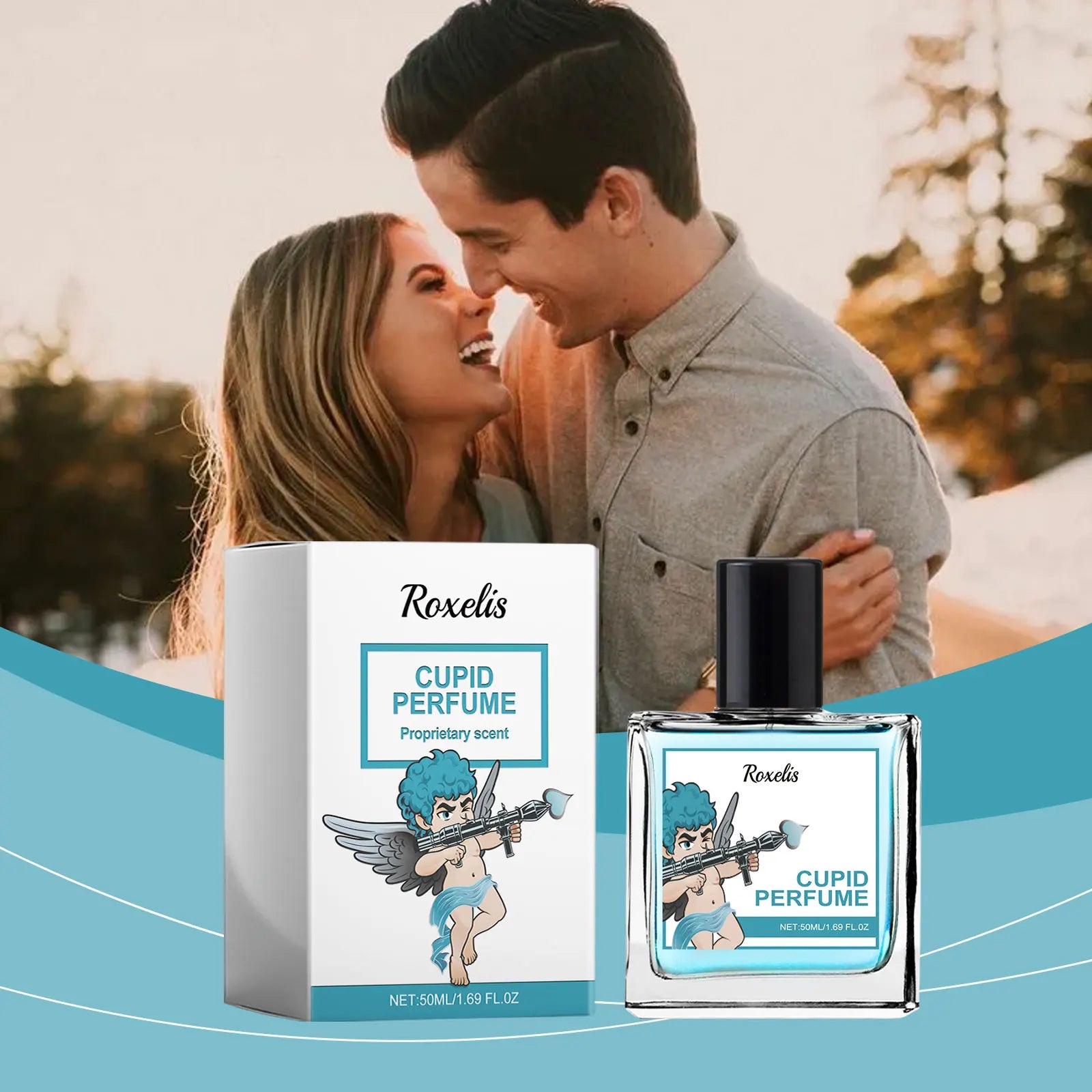 Roxelis 50ml Cologne Cupid Charm Perfume Natural Fragrance Flirting Long Lasting Pheromone Romantic Dating Atmosphere Perfume