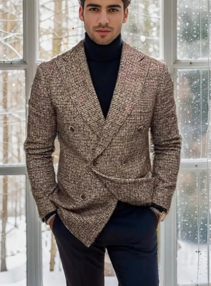 Men's Stylish Casual Blazer Slim Fit Gentleman Business Suit Jacket Versatile Sport Coat Comfortable Breathable