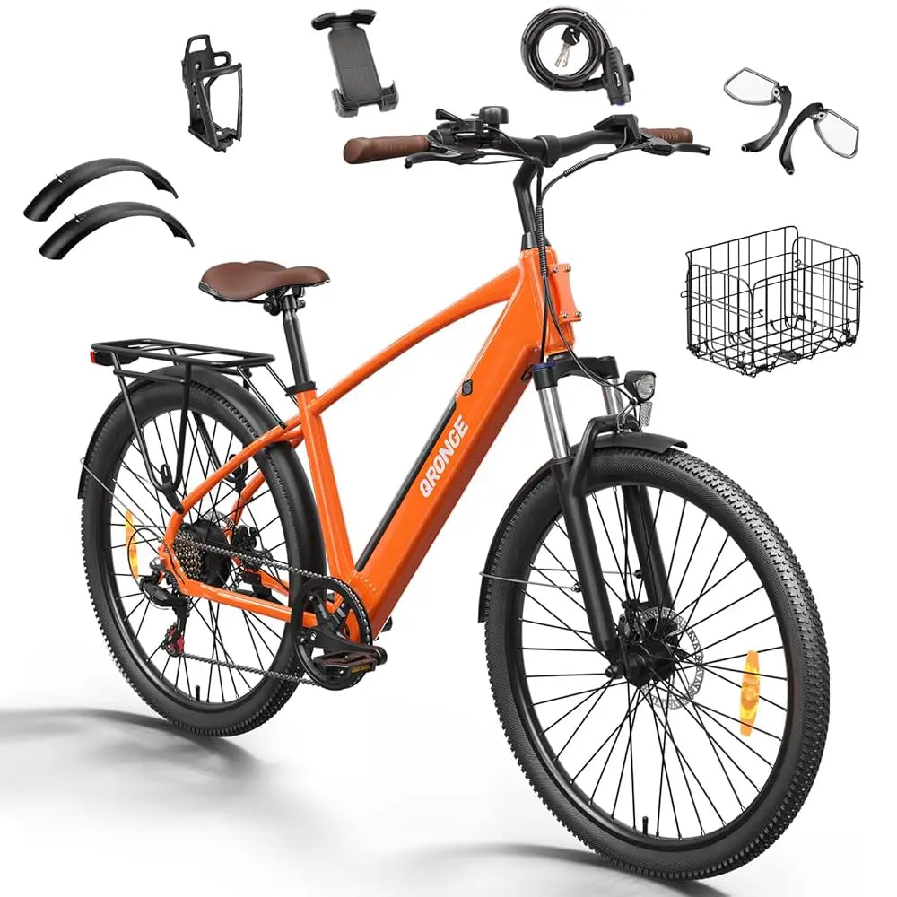 Electric Bike for Adults 1000W Peak, 460Wh Battery Max 70 Miles Electric Bike, 7 Speed & 5 Riding Modes 26 Inch E Bike 25MPH Max