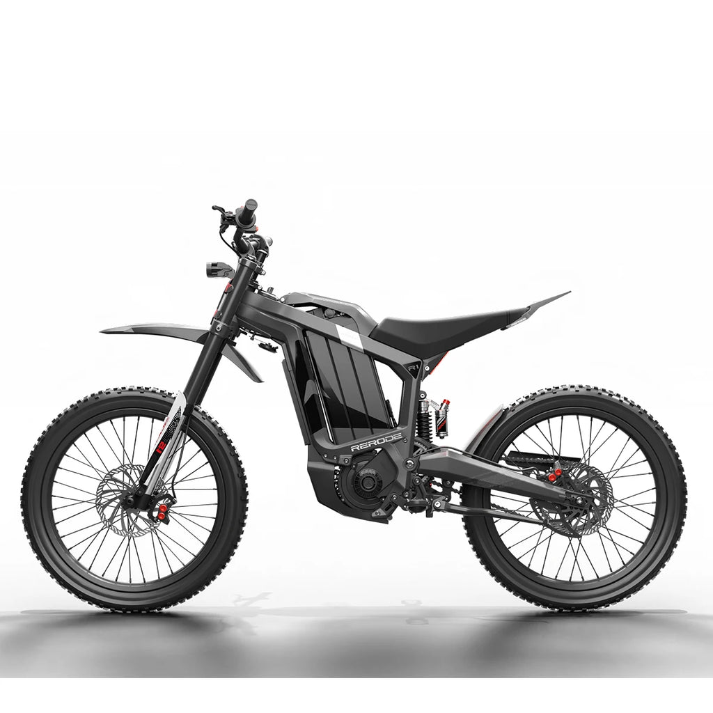HEZZO 8000W Electric Dirt Bike 72v 35Ah Electric Bike Middrive Rerode R1 Ebike Off Road E Moto 53MPH 75 Miles Long Range 440NM