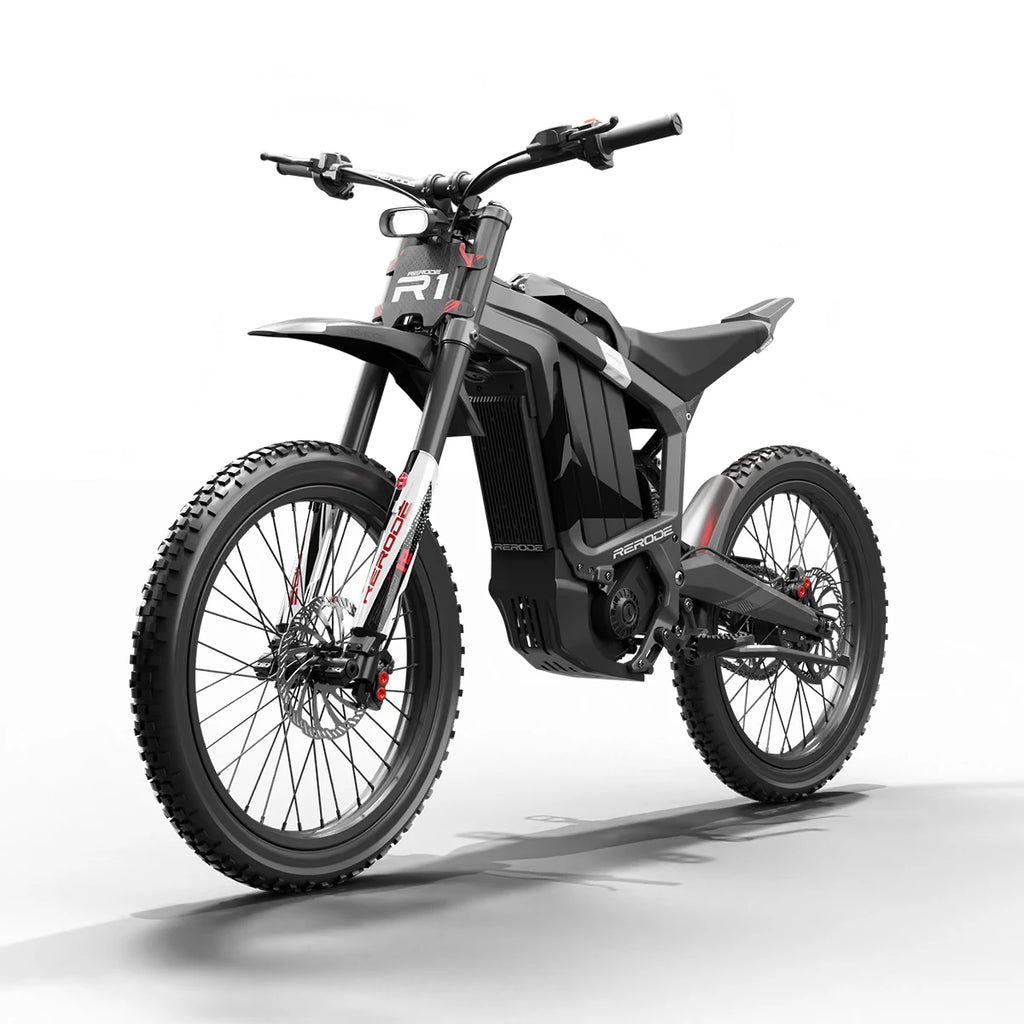 HEZZO 8000W Electric Dirt Bike 72v 35Ah Electric Bike Middrive Rerode R1 Ebike Off Road E Moto 53MPH 75 Miles Long Range 440NM