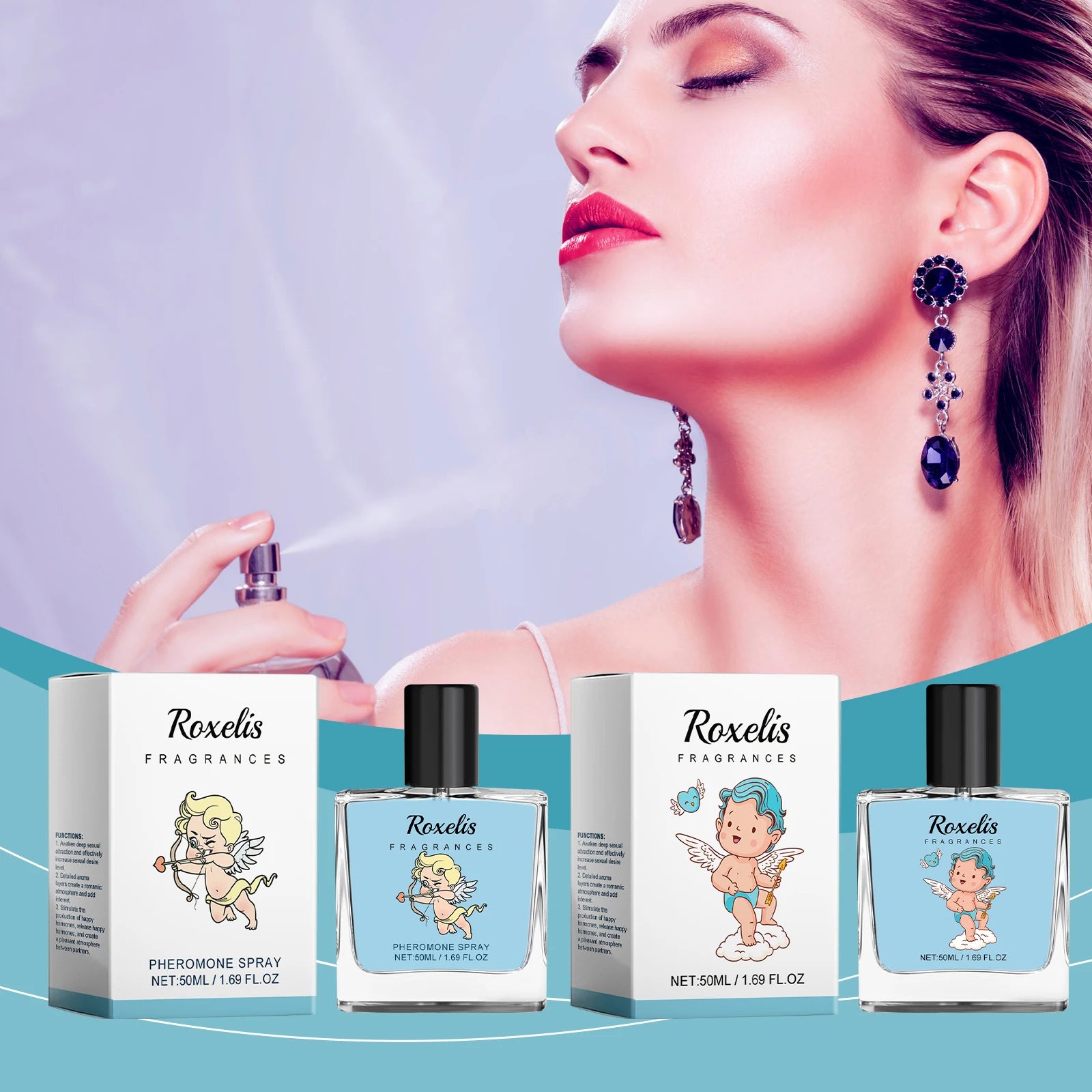 Roxelis Cupid Angel Fragrance Rich Cologne Releases Charm Elegant Charm Keep Fragrance With You Cologne Perfume Charm Fragrance