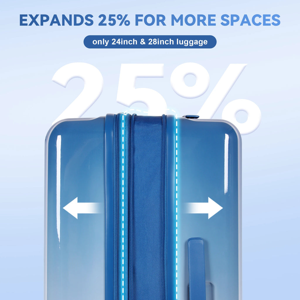 28inch Expandable Luggage Set Fashion Durable, Lightweight, And Secure Travel Companion With Spinner Wheels, TSA Lock, And Multi