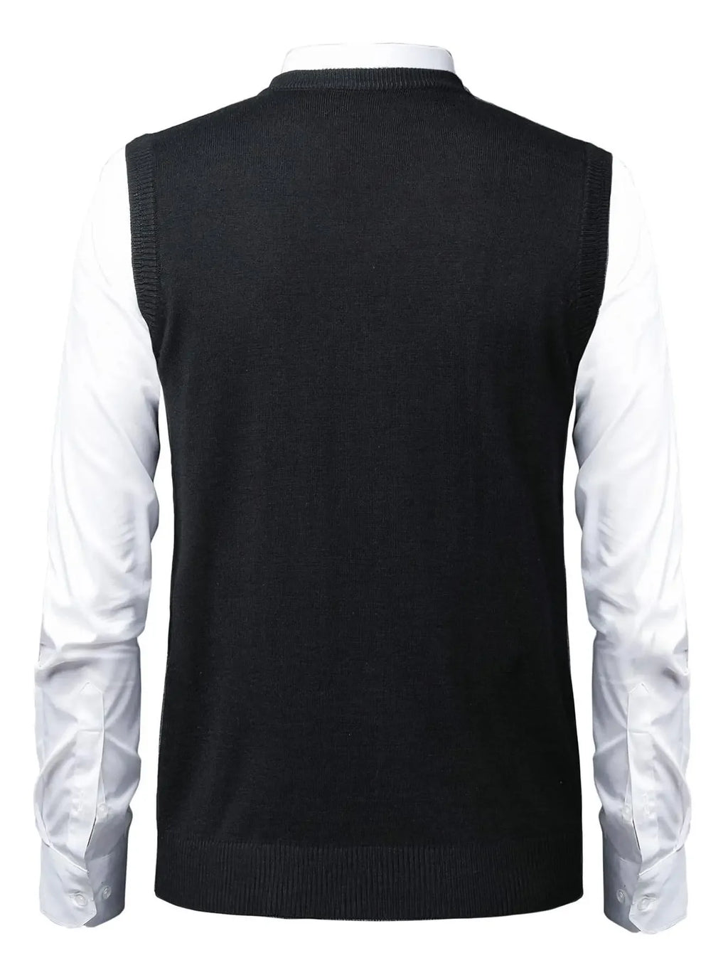 Men's Autumn Winter Thickened Wool Vest Round Neck Pullover Knitted Gilet Warm Comfortable Sleeveless Sweater Business Casual Ve