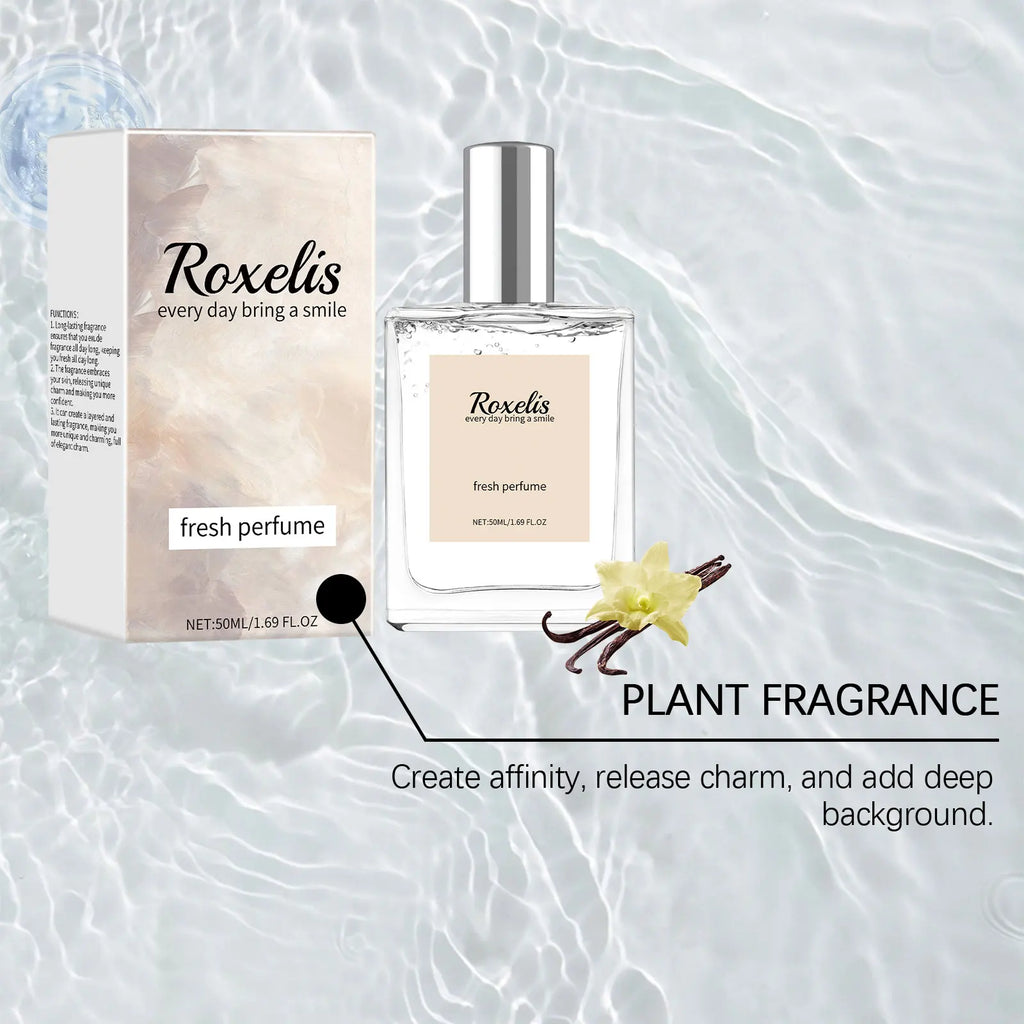 Roxelis 50ml Vanilla Light Perfume Pheromone Natural Fresh Lasting Fragrance Elegant Lady Flirt Dating Attract Charming Perfume